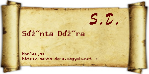 Sánta Dóra névjegykártya